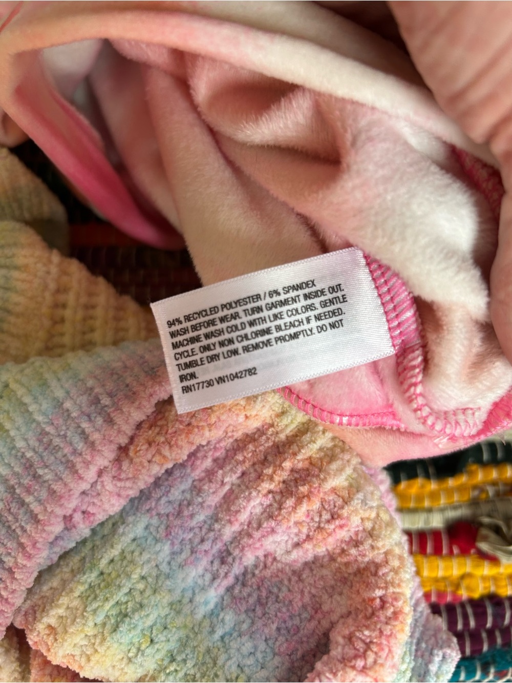 Cat & Jack Rainbow Chenille & Tie Dye Velour Sweater Set 12 MOS - Picture 8 of 8